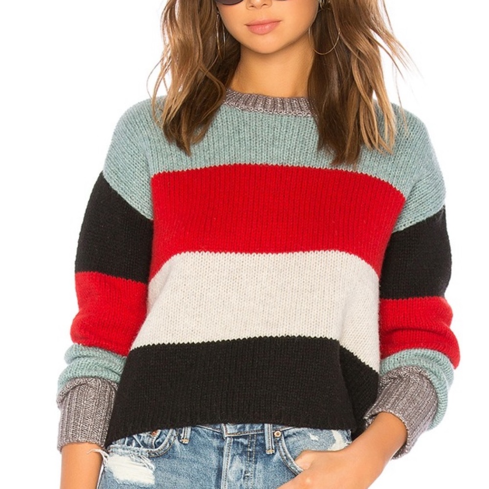Pam & Gela cropped stripe sweater
